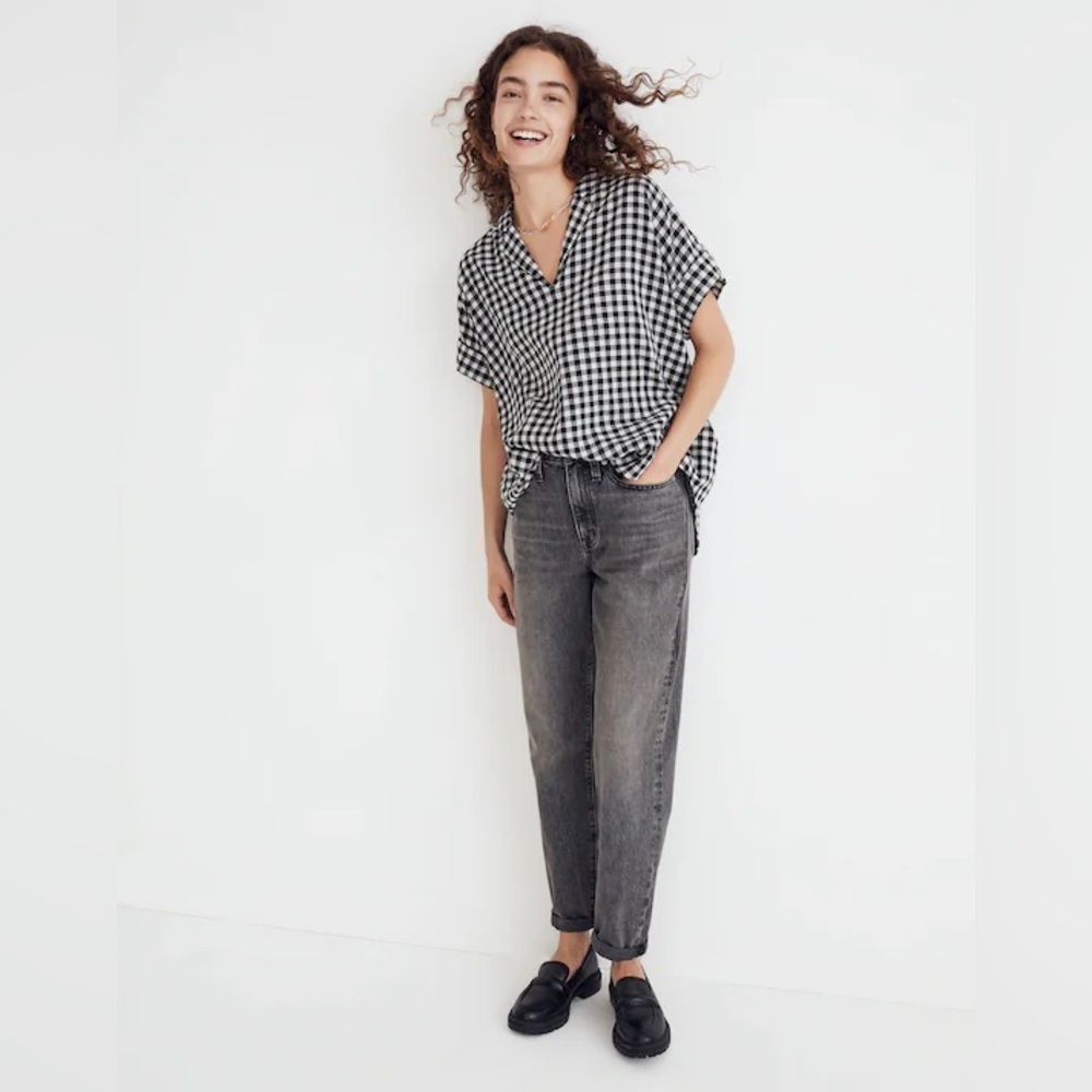 Madewell Swenson Popover Shirt in Double-Faced Gingham - Picture 2 of 10